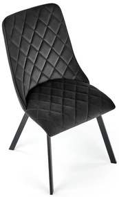 Krzesło tapicerowane K450 VELVET czarne HALMAR