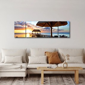 Obraz - Zachód słońca na Mauritiusie (170x50 cm)