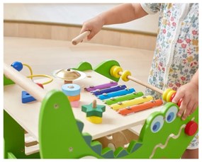 Viga drewniany pchacz edukacyjny krokodylek 12w1