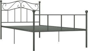 Szare metalowe łóżko 100x200 cm R2-N39