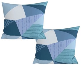 Zestaw 2 szt. dekoracyjnych poszewek na poduszkę z mikrofibry NARKEL 45x45 cm, kolorowa