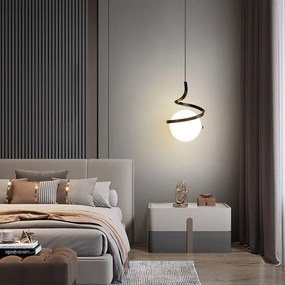 Lampa sufitowa szklana metalowa wisząca AT5-1SZ-Black