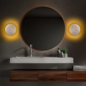 Kinkiet w biało-złotym kolorze LED ø 21 cm Yosma – Opviq lights