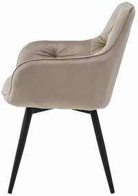 Obrotowe krzesło do jadalni JORK360 VELVET, beżowe