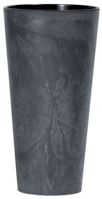 Donica ogrodowa 38 cm Tubus Slim Beton Effect antracyt PROSPERPLAST