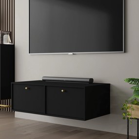 Szafka RTV wisząca TORINO 120,6 cm do Salonu pod Telewizor - Grafit