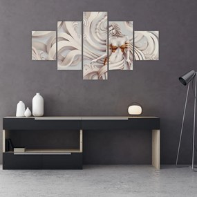 Obraz bogini z motywem kwiatowym (125x70 cm)