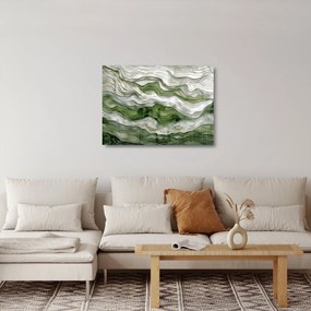 Obraz na szkle - Zielone i białe zmarszczki (70x50 cm)