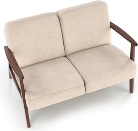 2-osobowa sofa do salonu z drewnianymi podłokietnikami Milano 2S Halmar