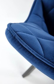 Krzesło granatowy velvet, K450 nowoczesne, loftowe, wygodne, BLUVEL 86