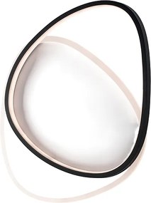 Lampa sufitowa Amy z metalu i aluminium, czarno-biała, ze zintegrowaną diodą LED CCT + pilot, dł. 45 x 37 cali BL307-PBC-PC