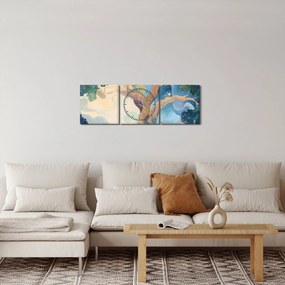 Obraz – Kosmiczne drzewo (z zegarem) (90x30 cm)