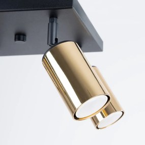 Plafon WINX 4 czarny/złoty SOLLUX  LIGHTING