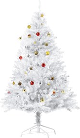 Choinka sztuczna biała 150 cm ze stojakiem HOMCOM | Aosom PL