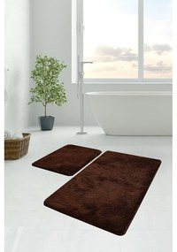 Ciemnobrązowe dywaniki łazienkowe zestaw 2 szt. 60x100 cm Havai – Foutastic
