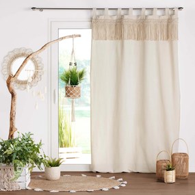 Zasłona z motywem makramy SAMYA, 140 x 240 cm