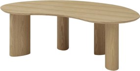 Stolik kawowy z okleiną jesionową - Jasny naturalny - CALYNOR