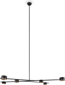 Czarna metalowa lampa wisząca Coda – Trio Select