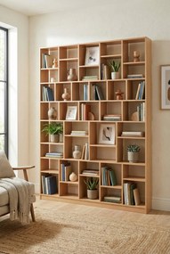 Skandynawski regał na książki do salonu buk D8-H17