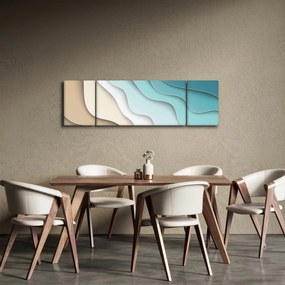 Abstrakcyjny obraz wybrzeża morskiego (170x50 cm)