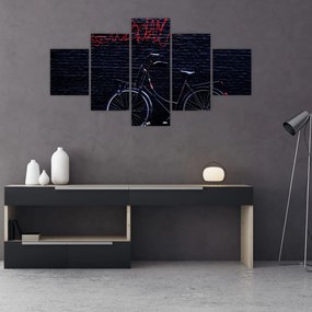Obraz roweru w Amsterdamie (125x70 cm)