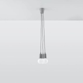 Szara lampa wisząca ø 15 cm Rene – Nice Lamps