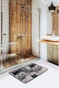 Szary dywanik łazienkowy 40x60 cm Meow – Foutastic