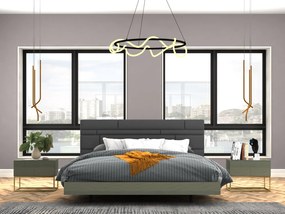 Łóżko sypialniane z tapicerowanym wezgłowiem Rose Hill RH09 180 cm