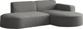 Narożnik Parma Studio, do salonu, tkanina Quelle, prawy, szary (92)