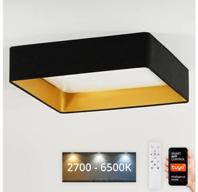 Brilagi-LED Ściemnialna oprawa VELVET SQUARE LED/36W/230V Wi-Fi Tuya+pilot czarna