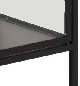 Czarna metalowa witryna Actona Newcastle, wys. 98,7 cm