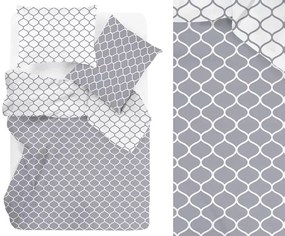 Pościel Bawełniana Greno Premium Decor 200x220 szara GRENO