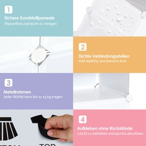 HOMCOM Szafka na Buty z Pudełkami Biała 75x37x73cm Regał na Ubrania Przechowywanie | Aosom PL