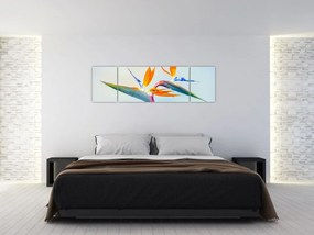Obraz kwiatu Strelicji (170x50 cm)