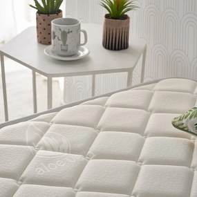 Twardy/średnio twardy piankowy materac dwustronny 90x200 cm Naturcare Aloe Vera – Moonia
