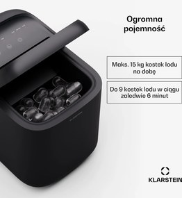 Klarstein SparkIce 15kg/24h 0.6L Kostkarka do Lodu Czarny