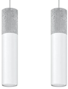 Lampa wisząca BORGIO 2 biała SOLLUX  LIGHTING
