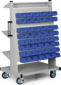 Mobilny stojak na pojemniki i narzędzie, 3 półki, pusty