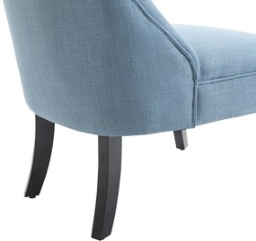 HOMCOM Niebieski Fotel Skandynawski Wypoczynkowy z Drewnianymi Nóżkami do Biura, Hotelu i Salonu 52,5cm x 69cm x 77cm | Aosom PL