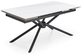 Stół rozkładany VITORINO 160(220)x90 biały marmur HALMAR