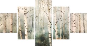 Obraz - Rysowanie wzoru lasu (125x70 cm)
