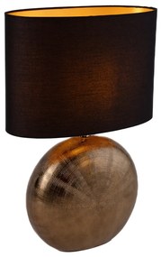 Rustykalna lampa stołowa brązowa z czarnym 53 cm - Kygo Rustykalny / Vintage Oswietlenie wewnetrzne