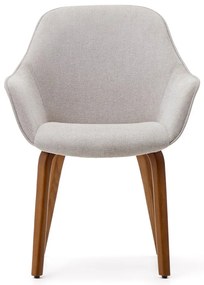 Beżowy tapicerowany fotel jadalniany Aleli – Kave Home