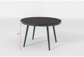 Melia LIKA-TEX® antracyt - luksusowy zestaw ogrodowy