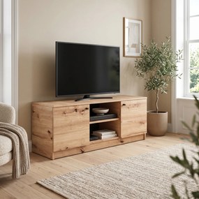 Szafka RTV stojąca NATURIO 120 cm do Salonu pod Telewizor - Dąb artisan