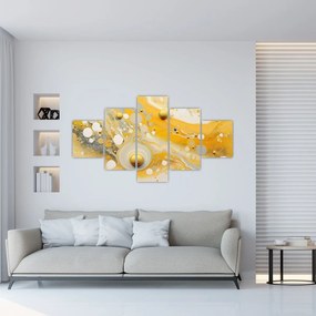 Obraz - Abstrakcyjne tło ze złotą dekoracją (125x70 cm)
