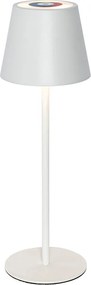 Lampa stołowa biała w komplecie z diodą LED, ściemniaczem, RGB i akumulatorem IP54 - Murdock