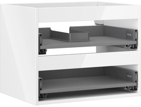 Mexen Box-A korpus szafki podumywalkowej 60 cm, 2 szuflady, biały połysk - 91AX0-0600-470-2-00