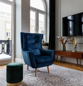 Fotel do salonu ARTI VELVET granatowy ELTAP