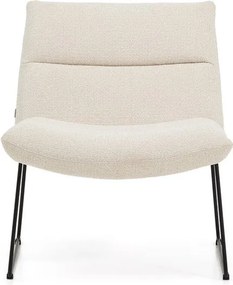 Beżowy fotel z tkaniny szenilowej Asen – Kave Home